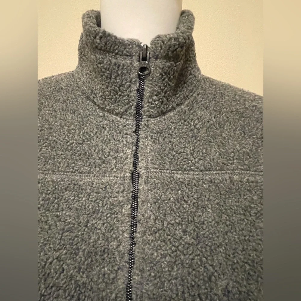 VTG Y2K GAP Men’s Charcoal Gray Deep Pile Fleece Jacket, Size S